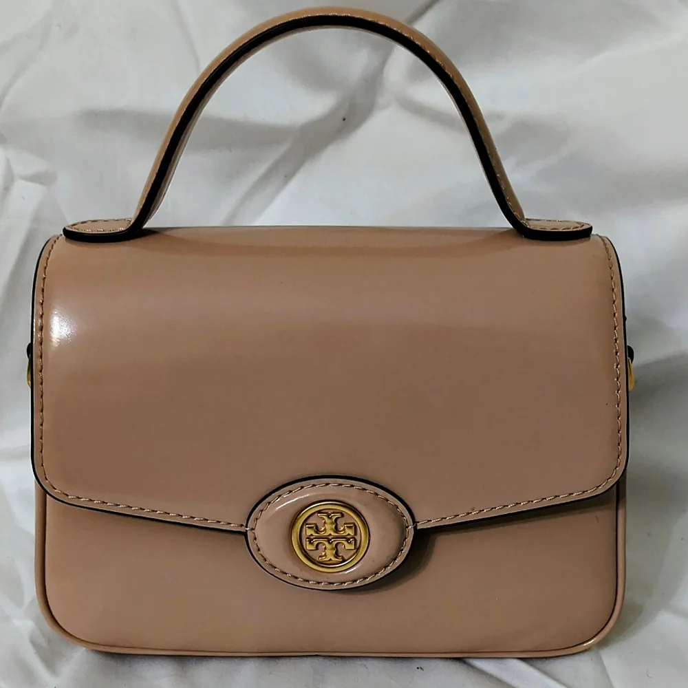 Tory Burch Small Robinson Spazzolato Leather Top-Handle Bag